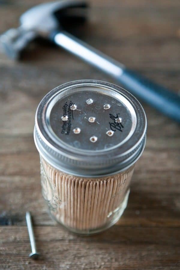 Dispensador de palillos con Mason Jar