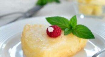 Pastel de piña sin azúcar moreno