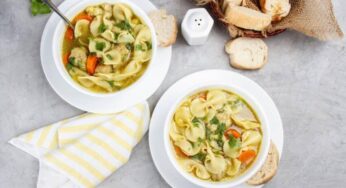 Sopa de pollo sin patatas