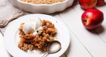 ¿Cómo recalentar el Crumble de manzana?