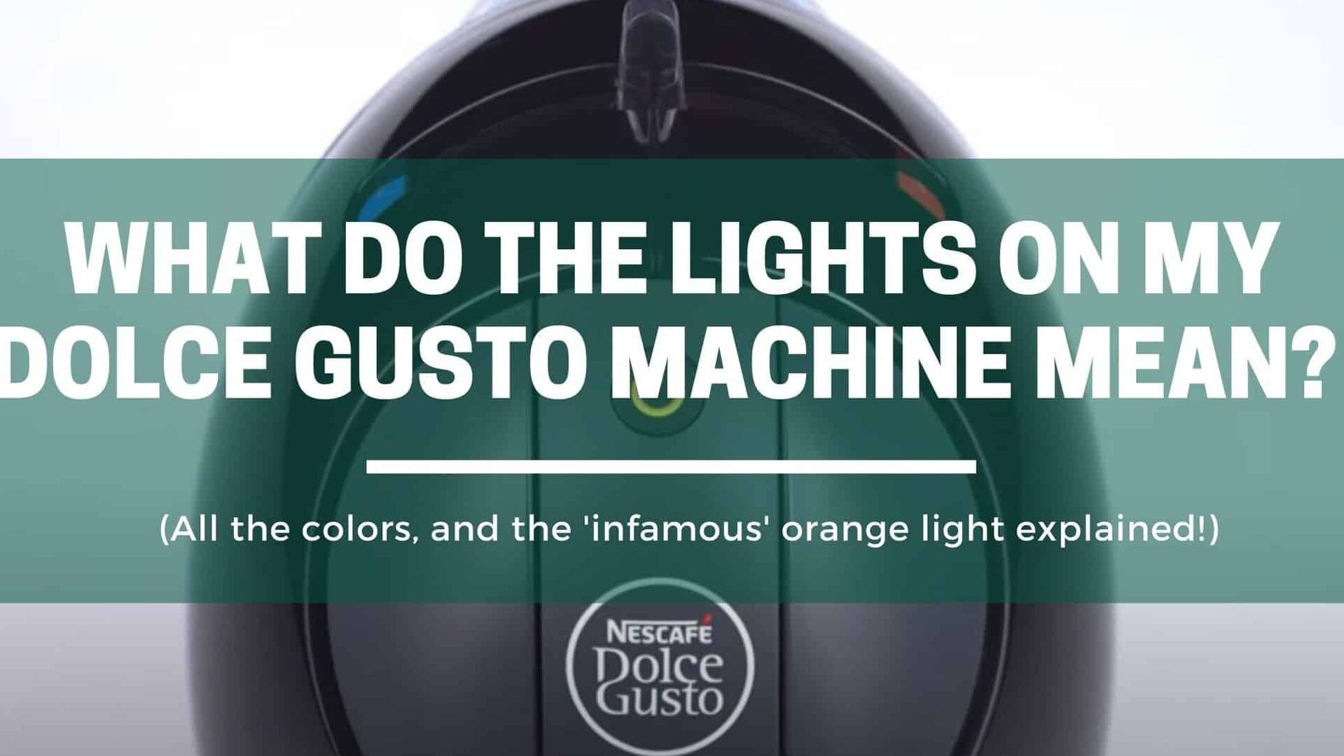 Descubre por qué la luz amarilla en tu Dolce Gusto Piccolo es